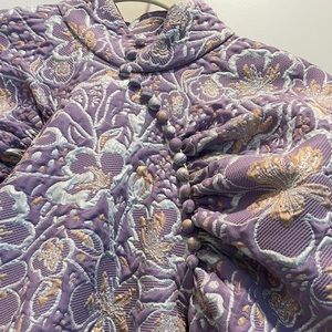 Rotate birger christensen button-detailed purple top